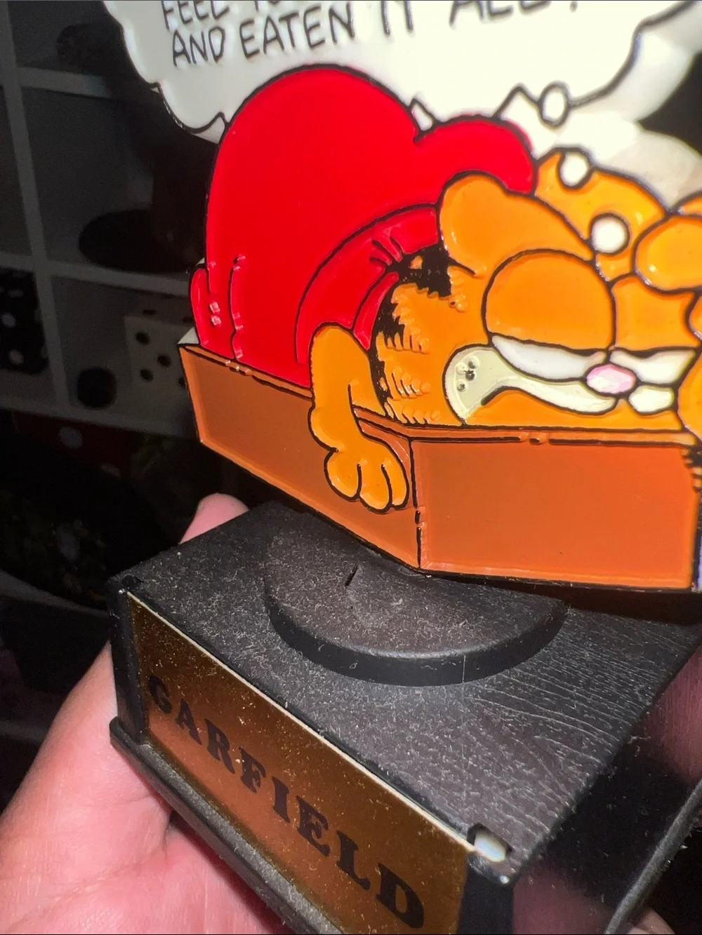 Garfield Desk Trophy Figure - Orange & Red